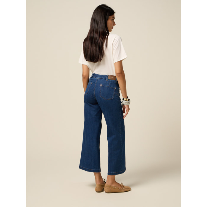 Oltre - Jeans recortados - Azul