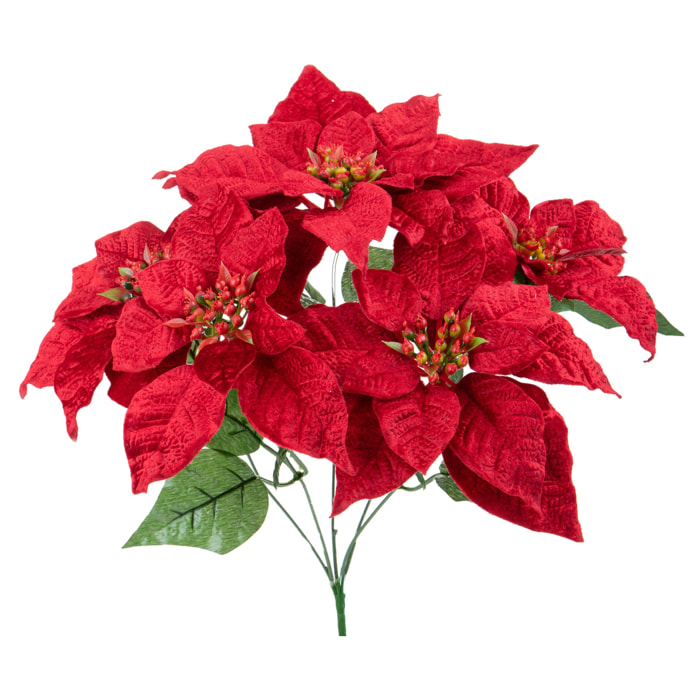 Stella natale velluto per - Pezzi 4 - 8xH35x11cm - Bianchi Dino SpA