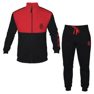 Tuta Homewear Ragazzo MILAN Prodotto Ufficiale Cotone Felpato - 2 Modelli