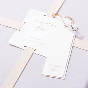 Sábana bajera, 100% algodón, gris claro, scalpers home