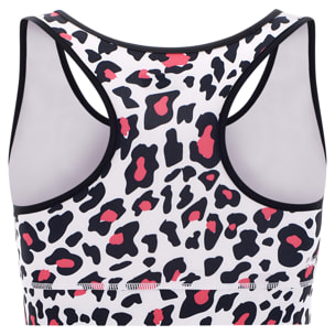 Reggiseno sportivo tessuto traspirante a fantasia all over