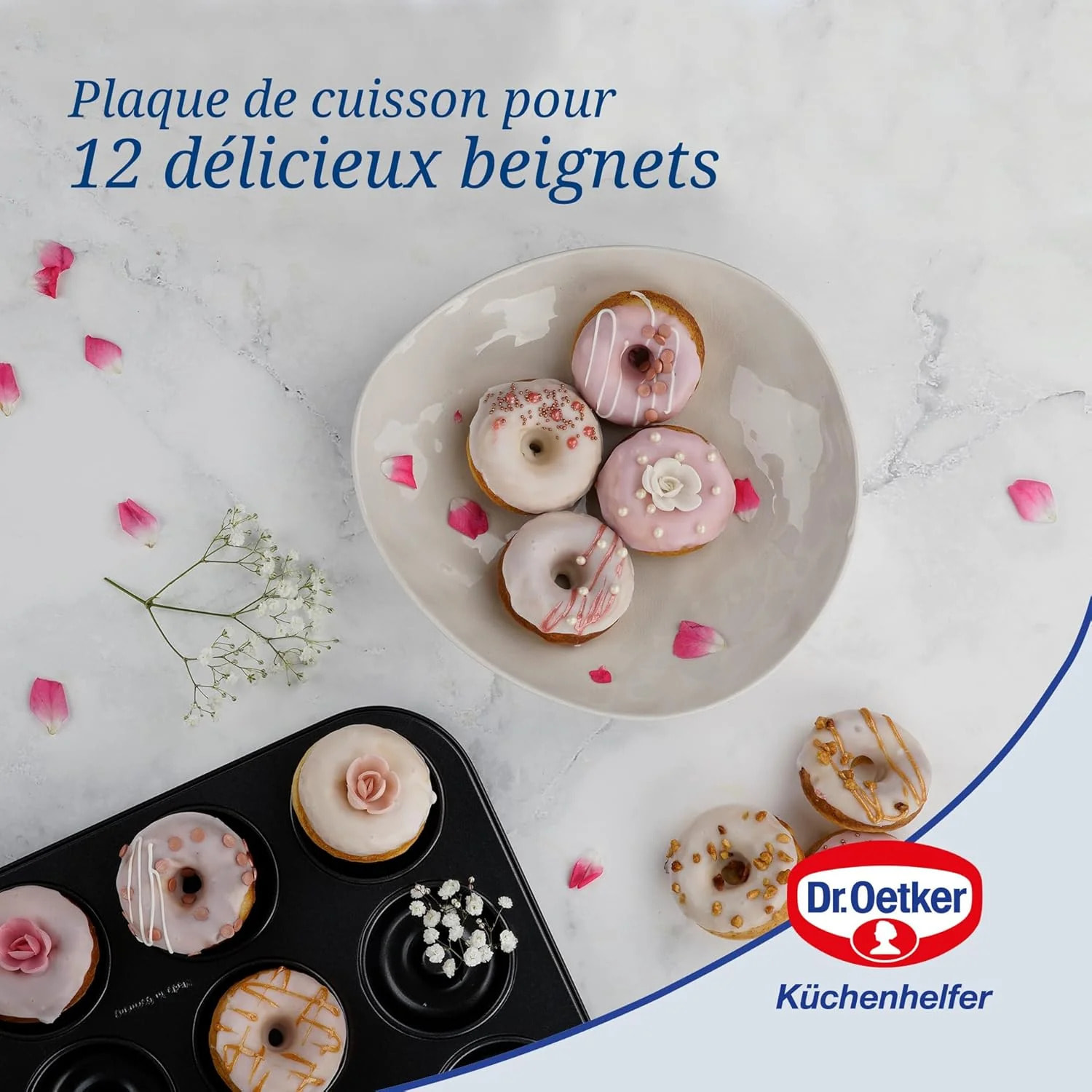 Moule donut et bagel 12 empreintes 26,5 x 38,5 cm Dr. Oetker Tradition