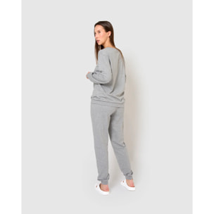 Pantalón largo básico deportivo gris claro