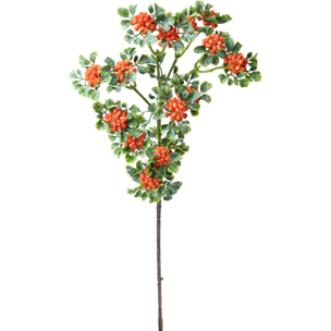 Tralcio con Bacche 61 Cm - Pezzi 6 - 21X61X17cm - Colore: Arancio - Bianchi Dino - Fiori Artificiali