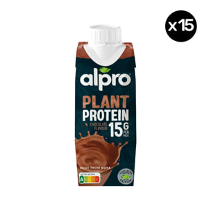 15 x 250ml - Alpro - Boisson végétale - Soja protéine goût chocolat