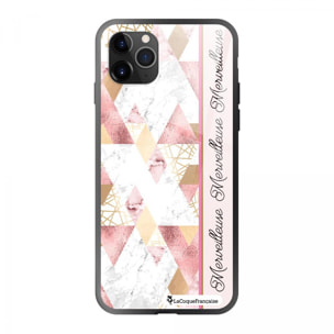 Coque iPhone 11 Pro Coque Soft Touch Glossy Marbre Rose Merveilleuse Design La Coque Francaise