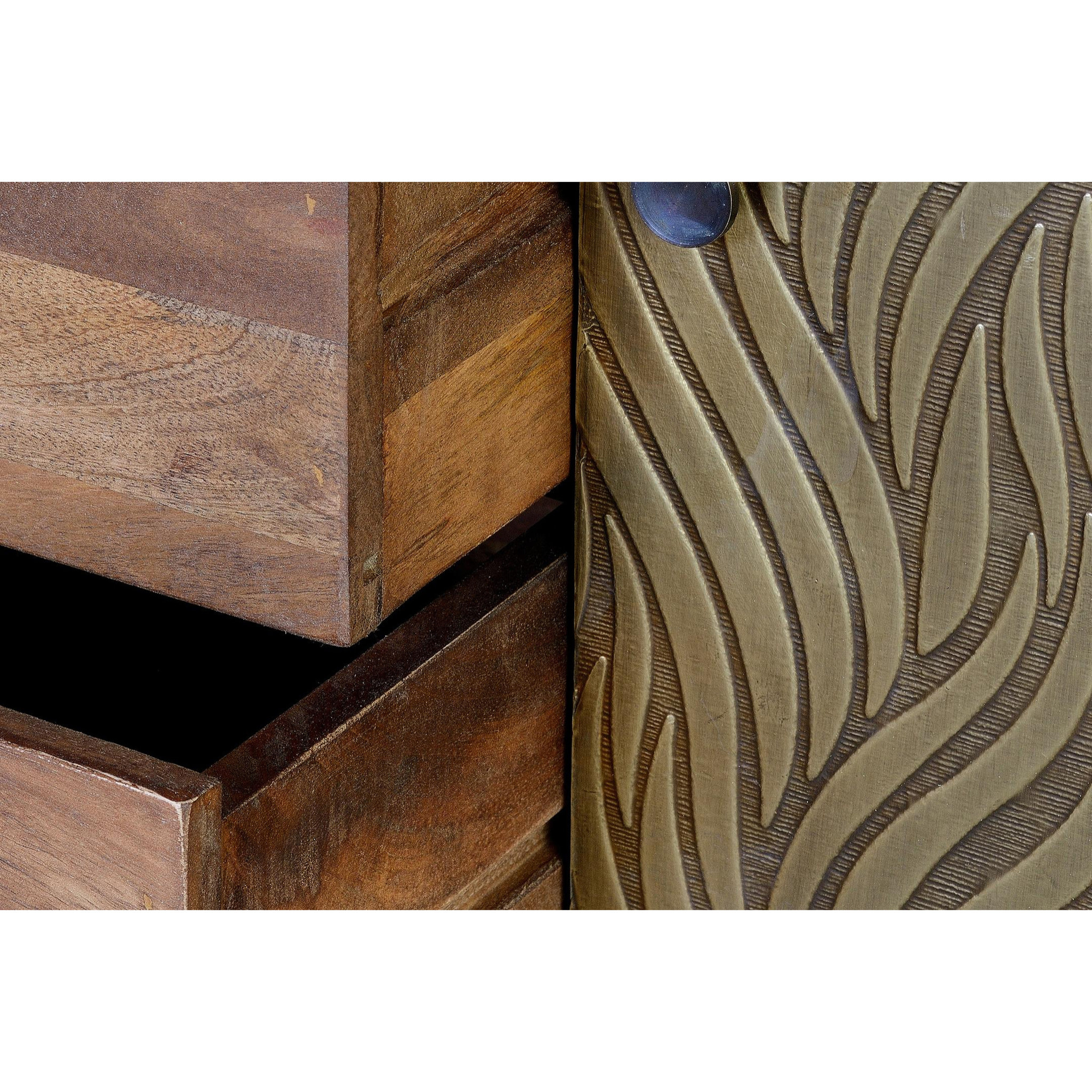 Aparador de Madera de Mango Estilo Retro Moderno