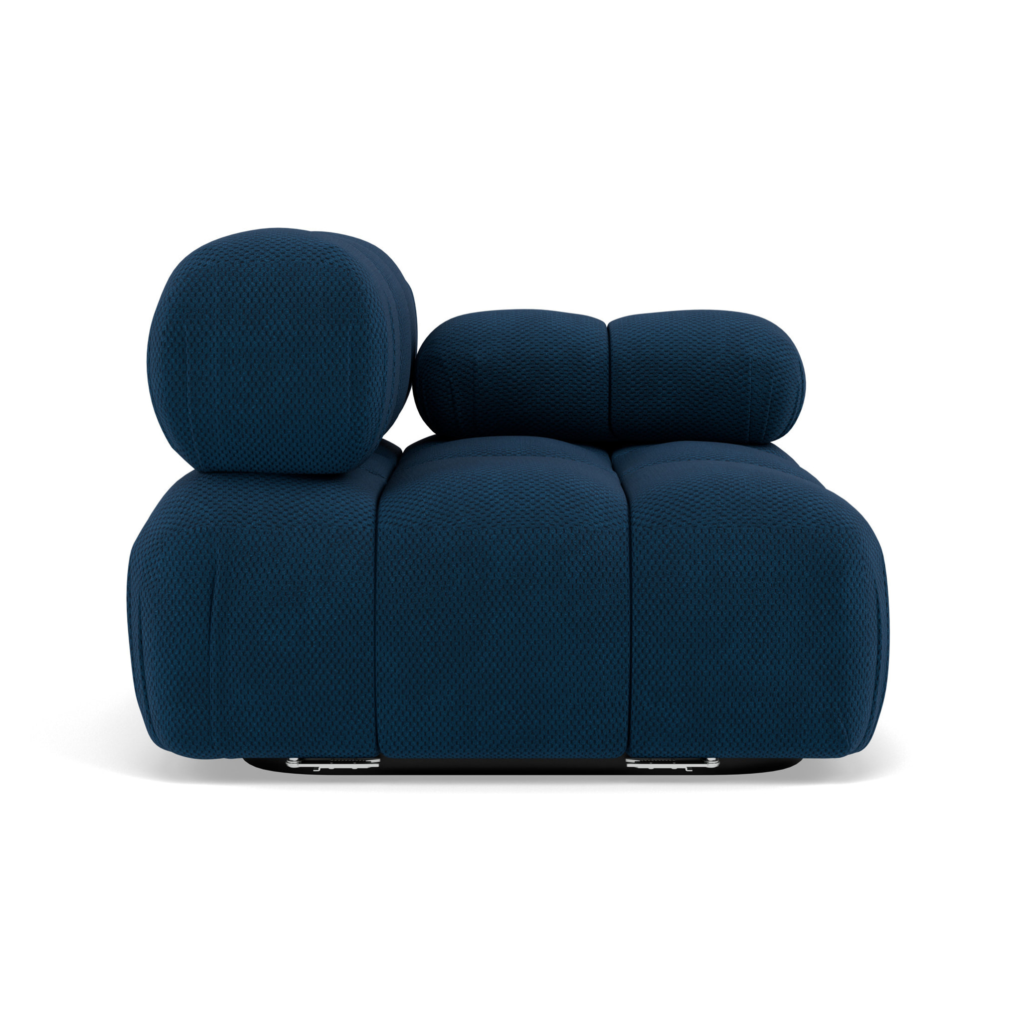 Ruby - module d'assise droit en velours texturé - Bleu