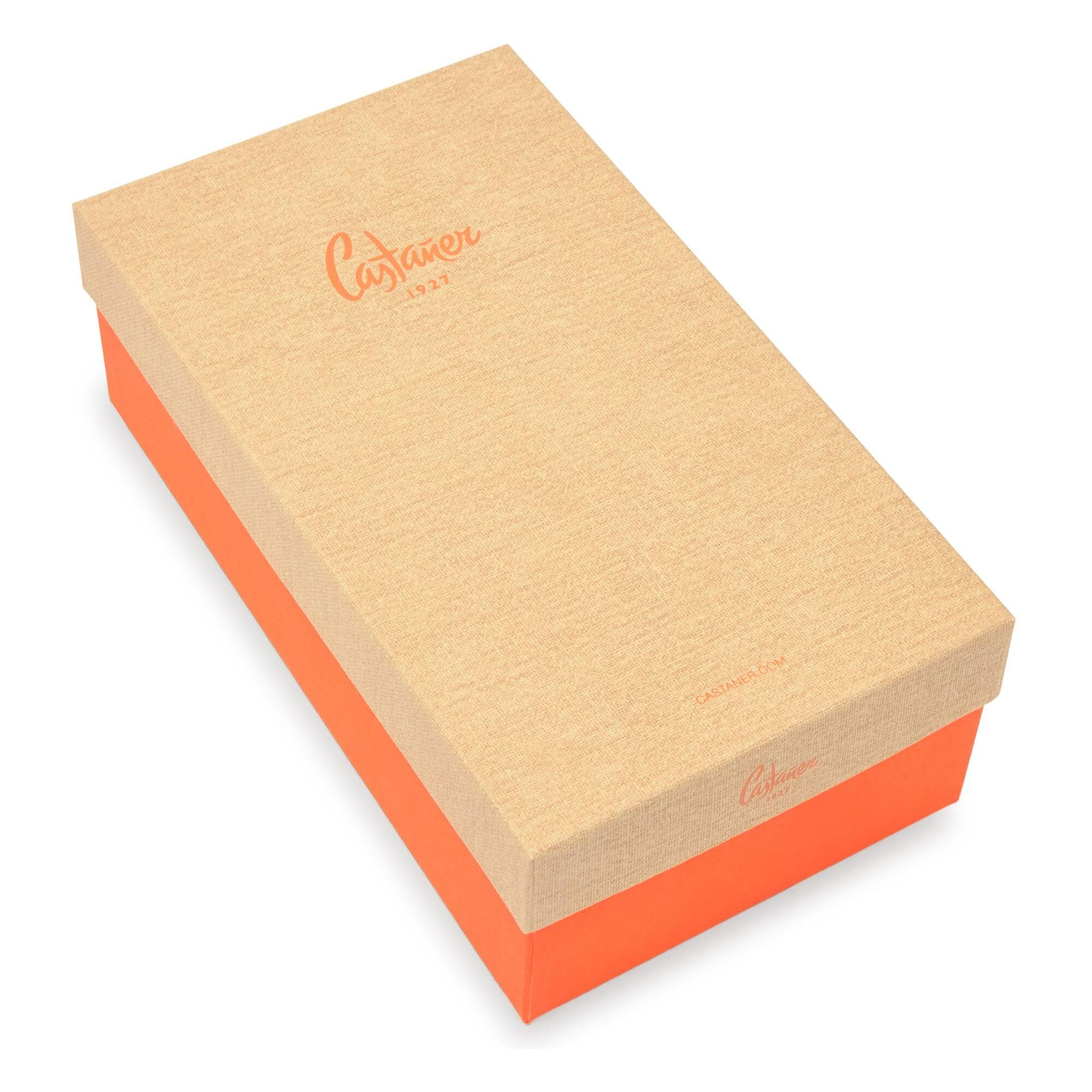 Alpargatas de cuña de mujer Carissa en piel metalizada, abertura en la parte posterior del talón