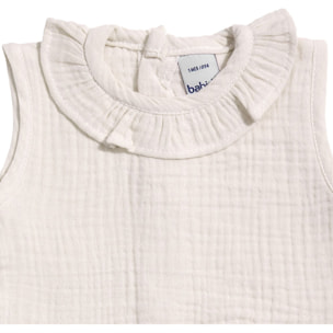 Body bebé sin mangas cuello bambula