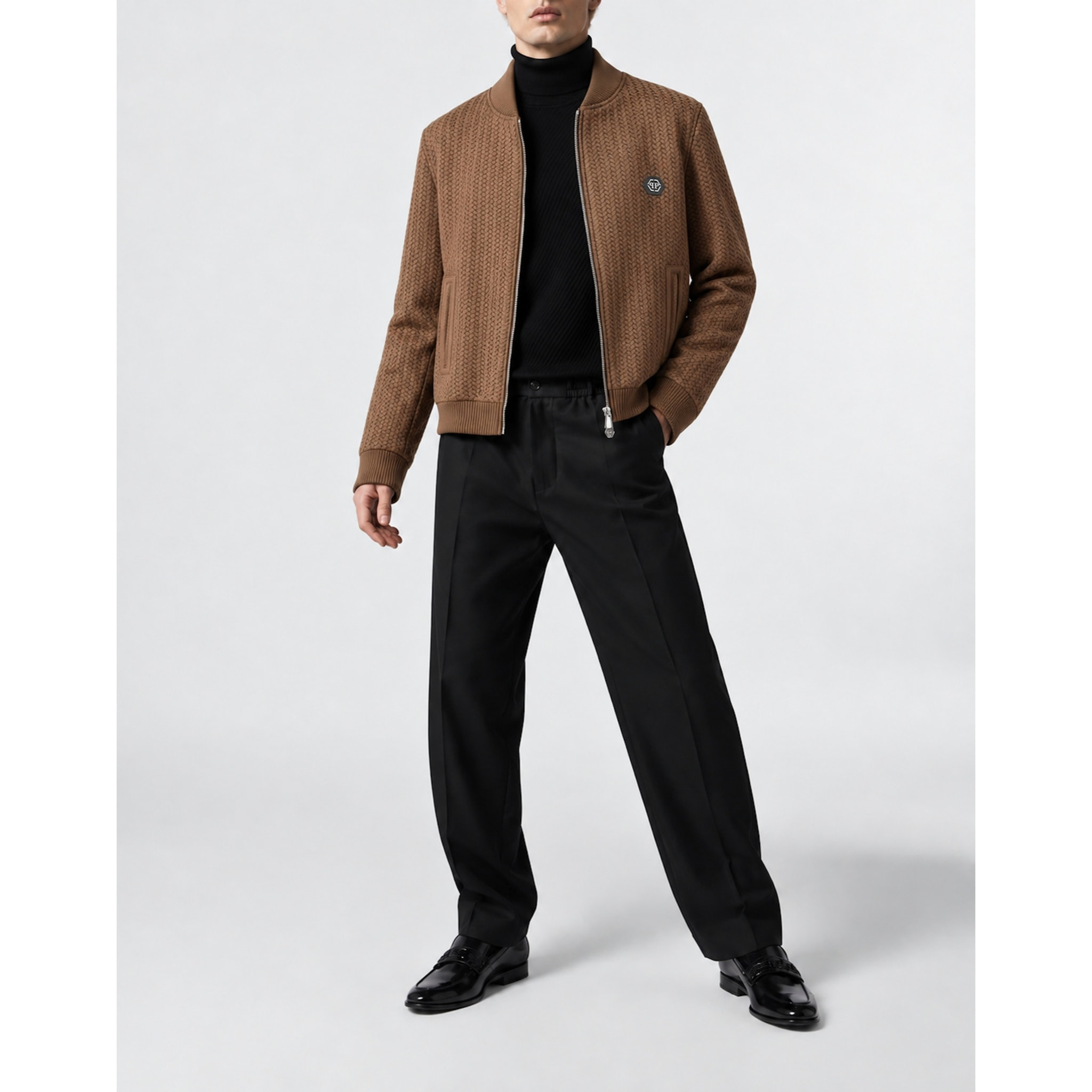 PHILIPP PLEIN Bomber de cuero