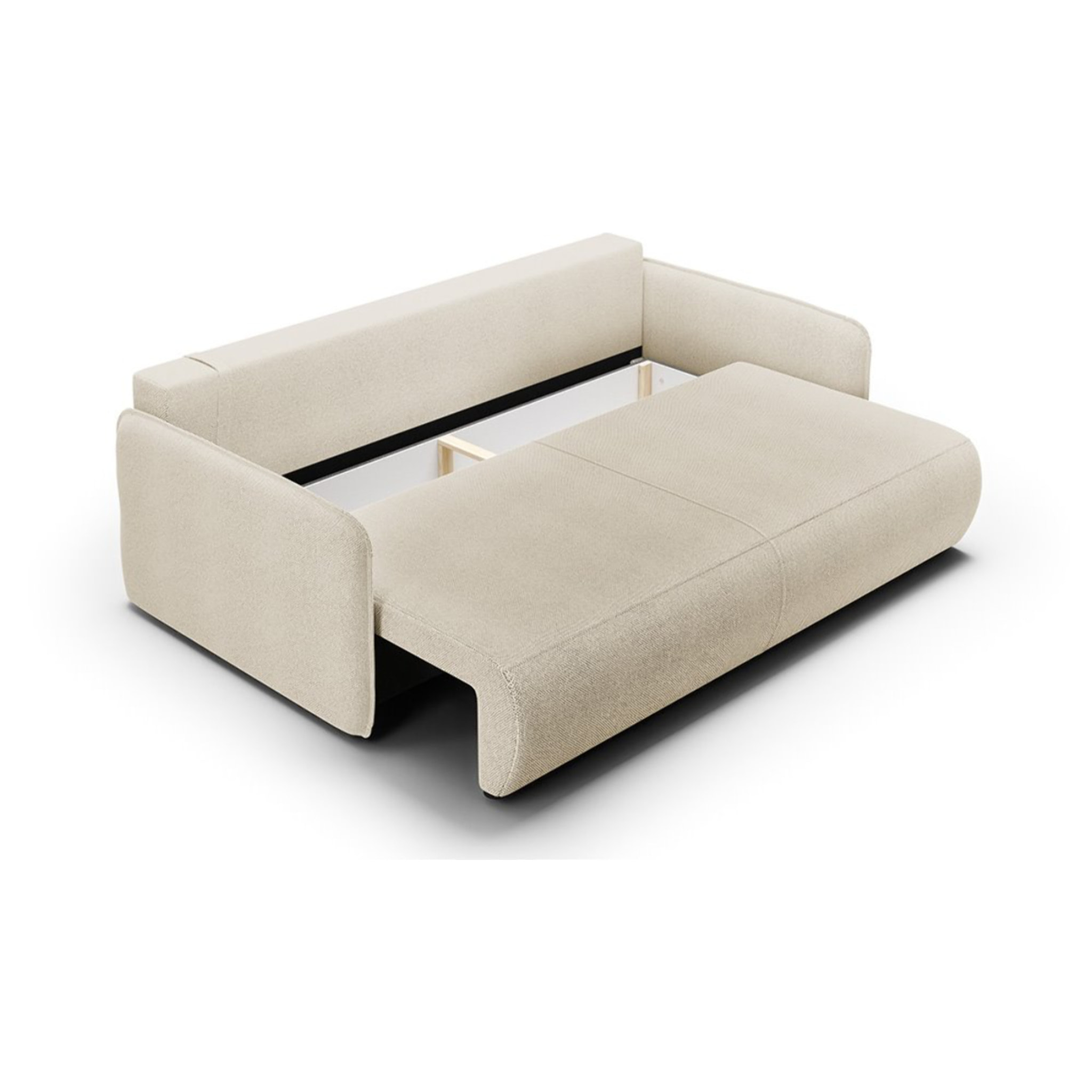 MILO - Canapé droit 3 place en tissu beige