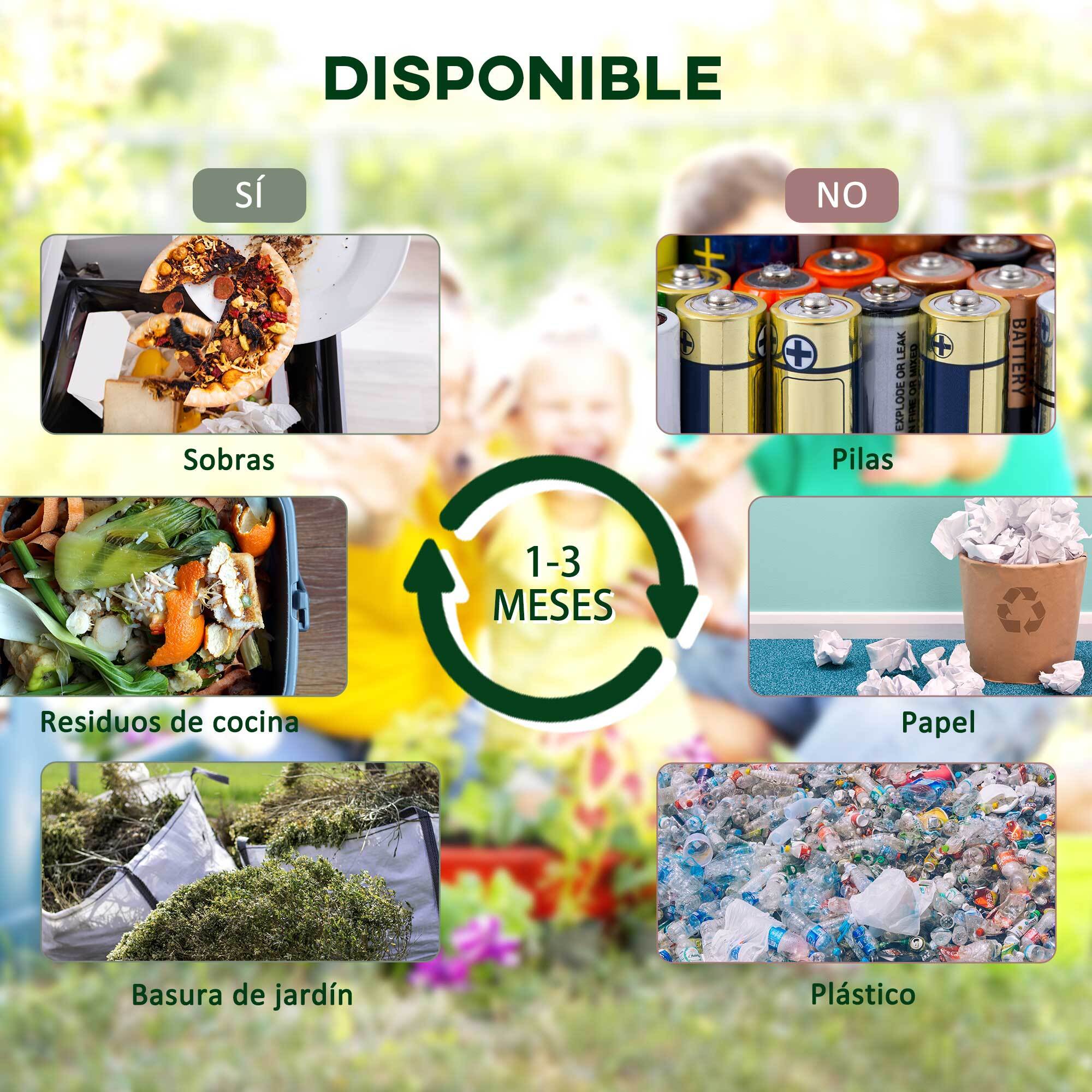 Compostador Giratorio de 130L Contenedor de Compostaje de Jardín de Doble Cámara Compostadora con Aberturas de Ventilación y Patas de Acero 67x60x77 cm Negro