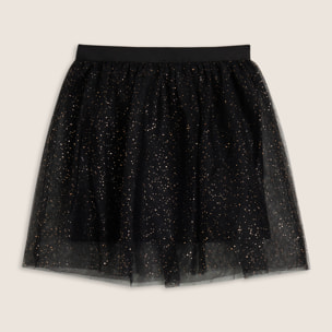 Gonna Bambina in tulle glitter con sottogonna
