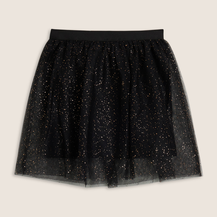 Gonna Bambina in tulle glitter con sottogonna