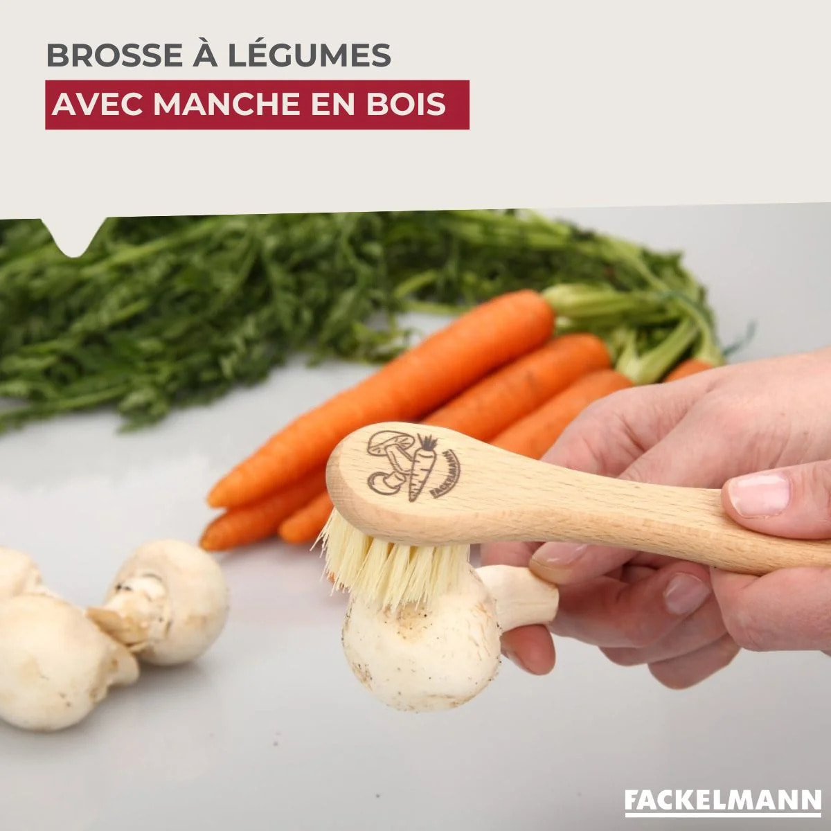 Brosse à légumes en bois Fackelmann Wood Edition