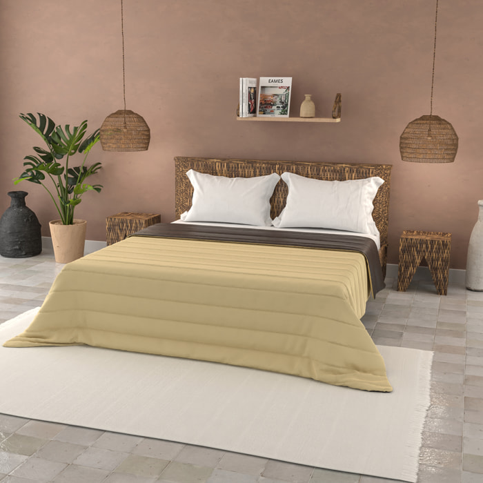 TRAPUNTINO ESTIVO BASIC MATRIMONIALE, TINTA UNITA DOUBLEFACE