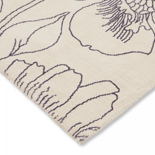 Tapis salon et chambre fait à la main en coton motif floral XEXE