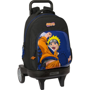 Mochila gde. c/ruedas compact evol. ext. naruto "ninja"