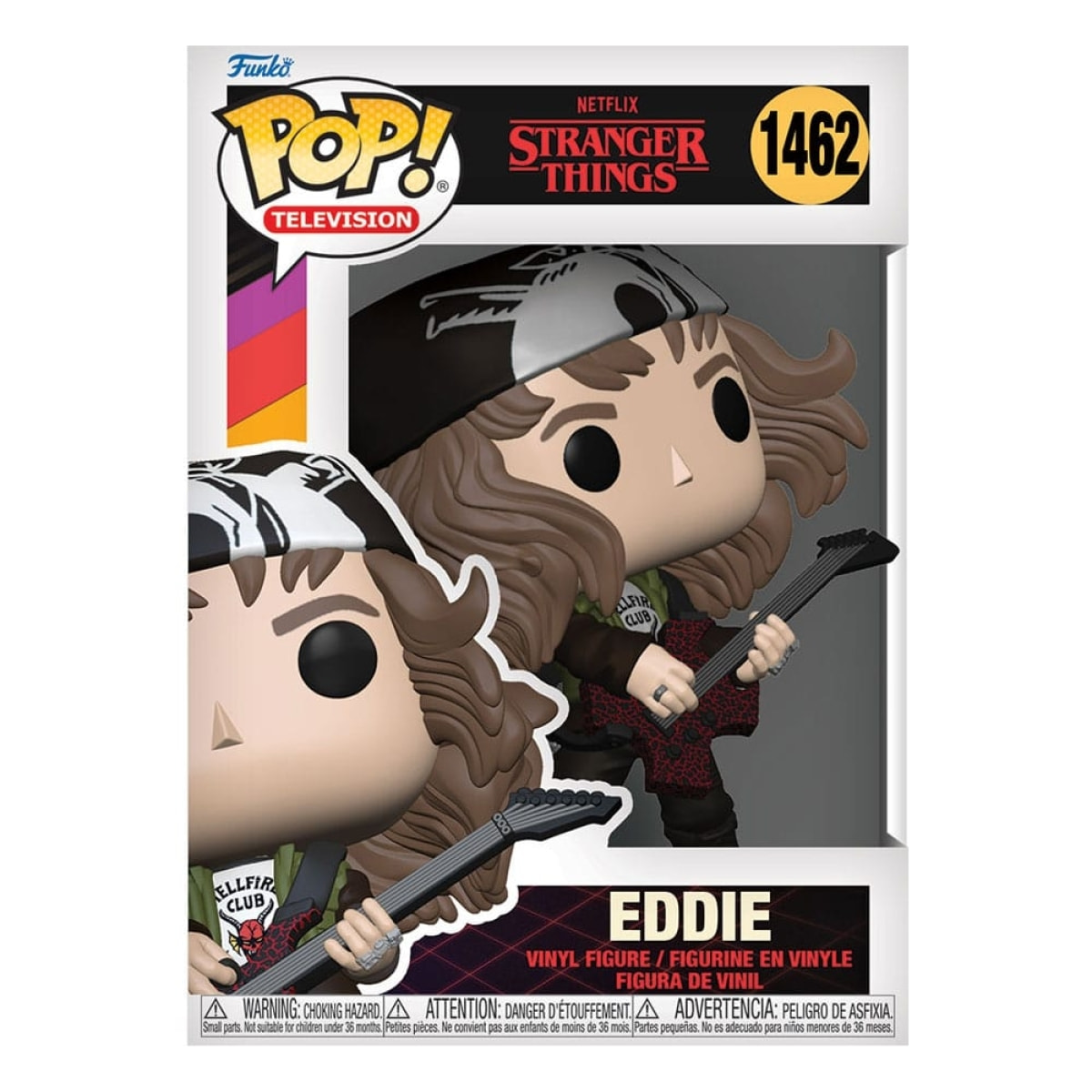 Stranger Things Pop! Tv Vinile Figura Hunter Eddie Con Guitar 9 Cm Funko