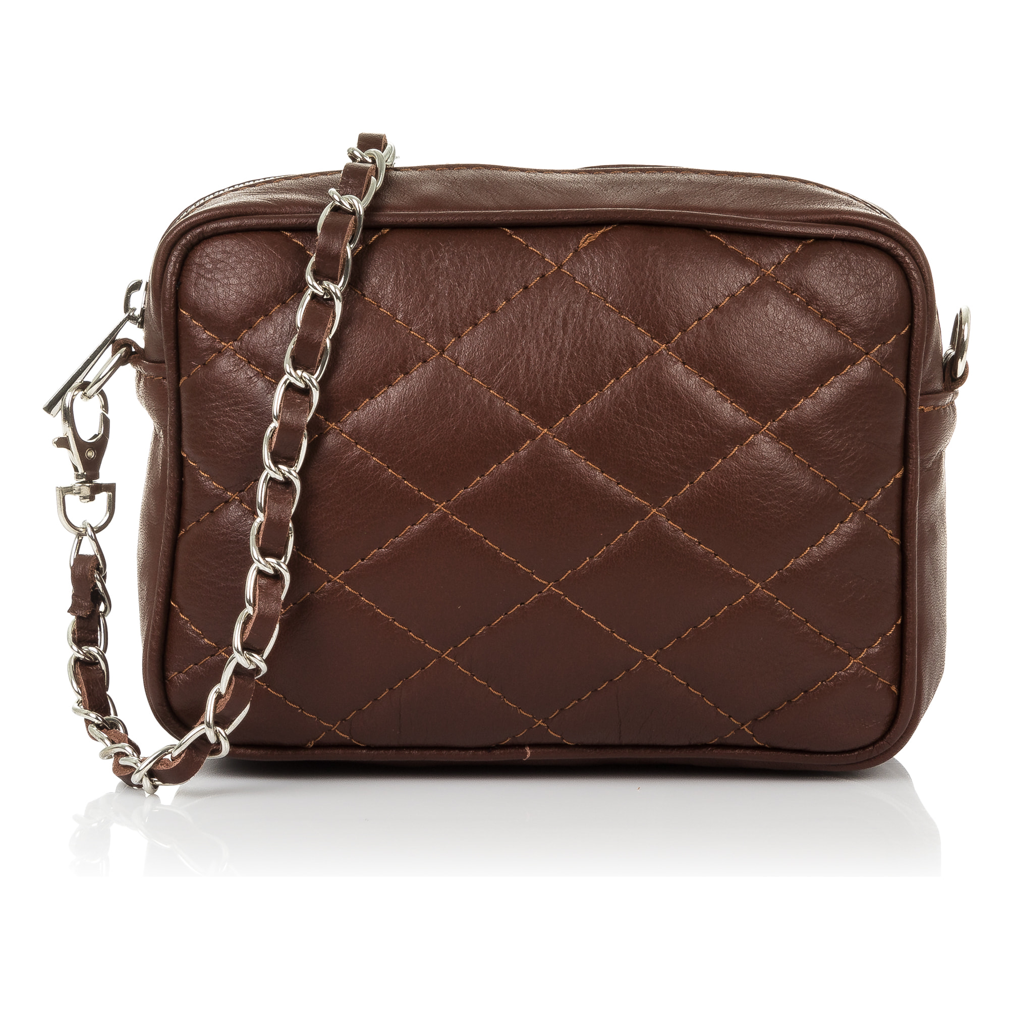 Cleopatra Bolso bandolera Mujer.Piel auténtica Piel Acolchada