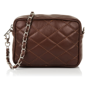 Cleopatra Bolso bandolera Mujer.Piel auténtica Piel Acolchada