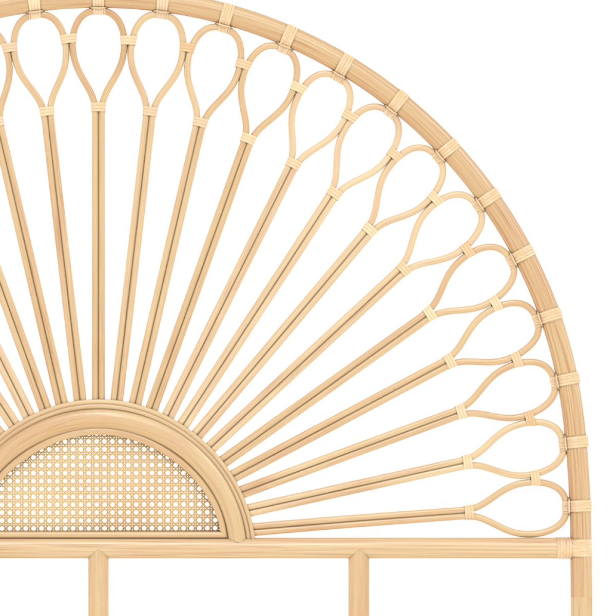 Tête de lit en rotin naturel 140 cm - Alan