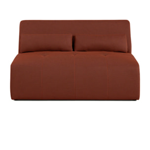 Onyx - canapé droit 2 places - en tissu mailles 3D - Terracotta