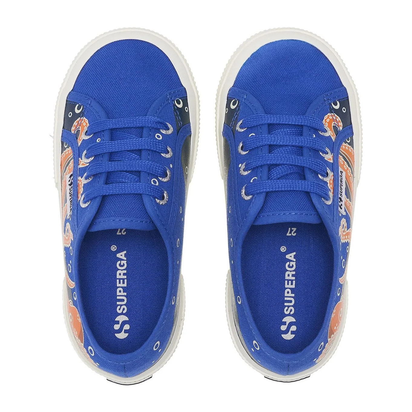 Le Superga Bambino/a Blu 3750 Kids Octopus Print Leggera
