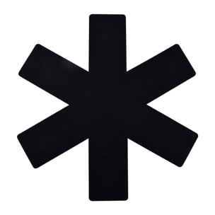 Juego de 5 Protectores para sartenes y ollas de 28x28cm, en poliester de color negro Bergner