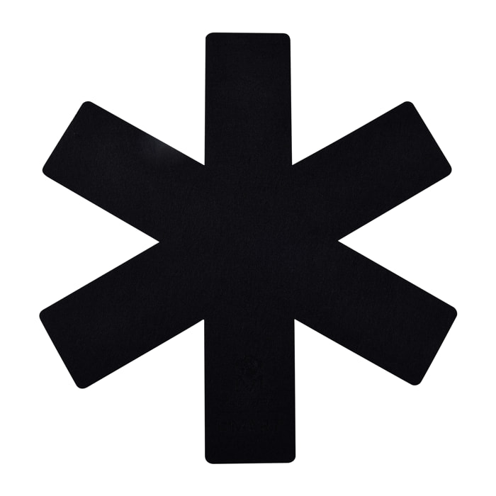 Juego de 5 Protectores para sartenes y ollas de 28x28cm, en poliester de color negro Bergner