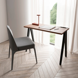 Escritorio Colmar nogal y negro 78x107x49 cm