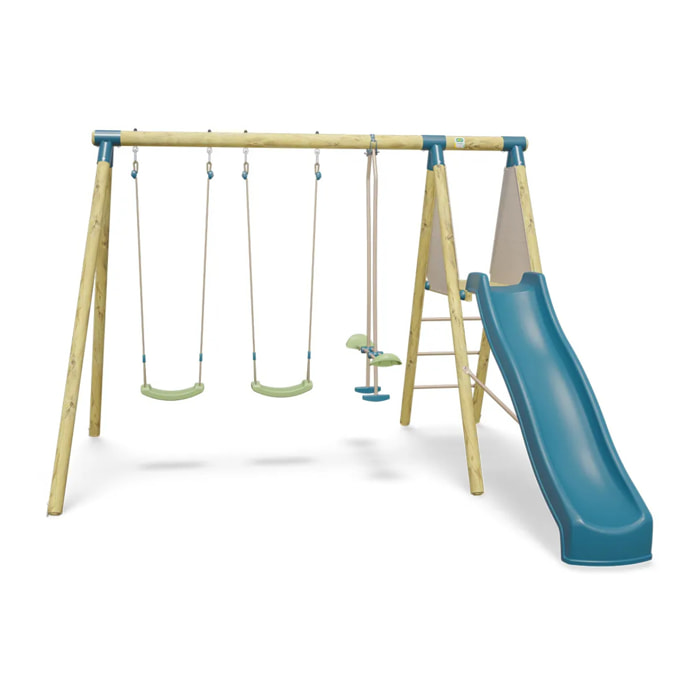 Portique bois 2,30 m Topwood ZAKI - 6 enfants