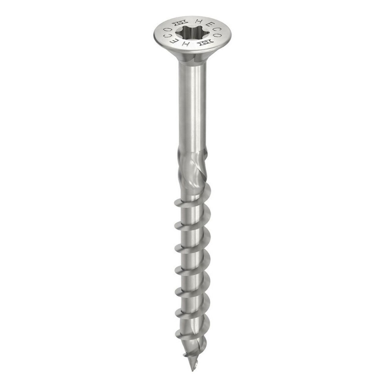 Vis HECO-Topix-Plus Inox - Ø4x60mm - Tête Fraisée à poches de fraisage - Filetage Partiel - T20 - Boite de 200 - 61689