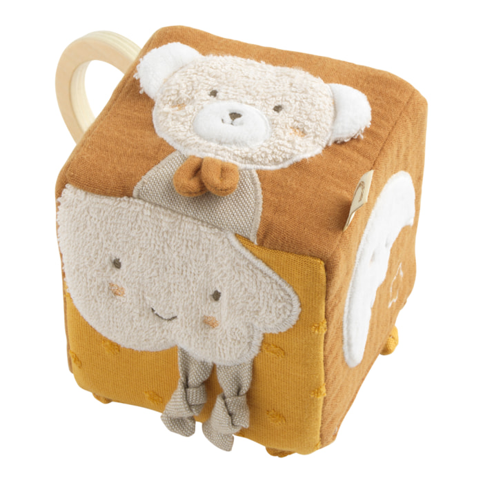 Cube d'activités bébé en coton bio