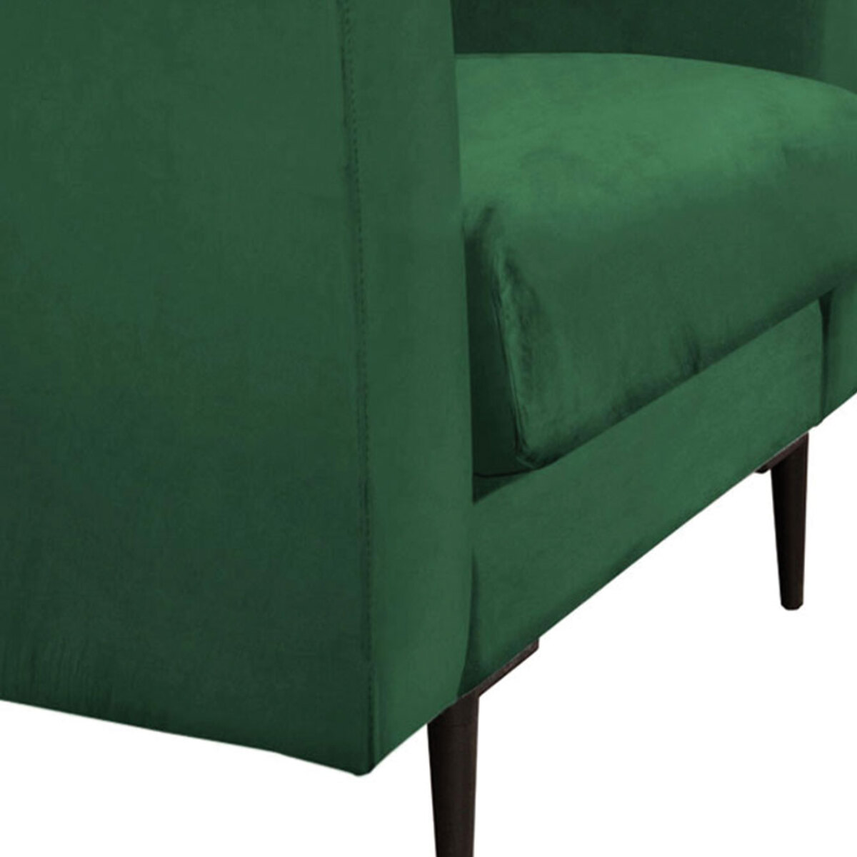 Fauteuil Caruso Velours Vert - 1 Place