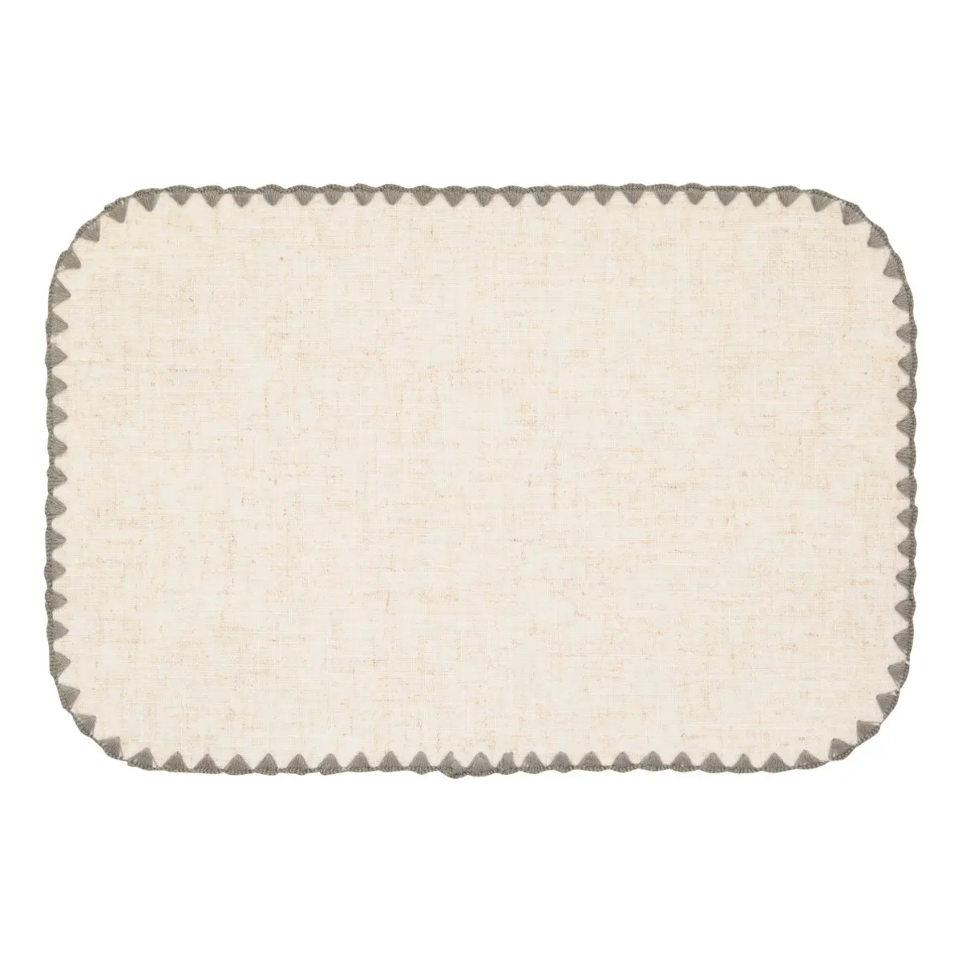 Set de table effet lin Sandrine 45x30cm gris