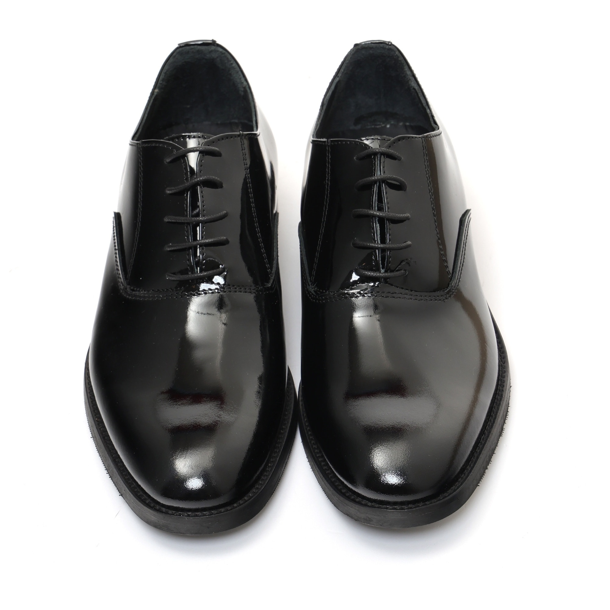 Francsesine stringate in vernice con fondo in cuoio antiscivolo