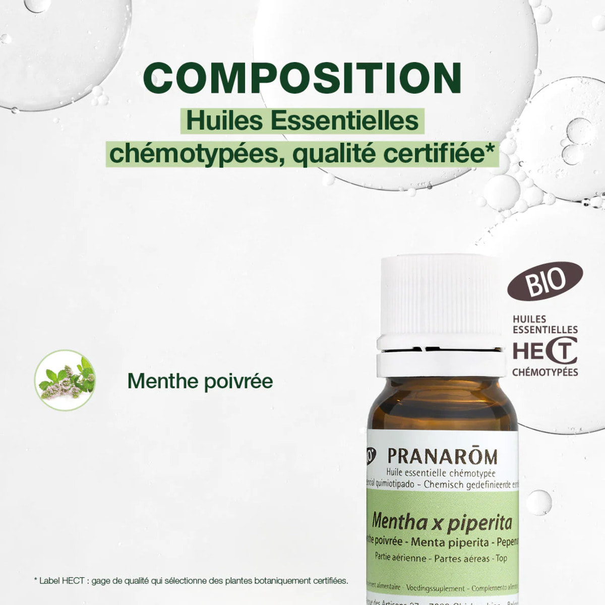 Pranarom - Huile Essentielle de Menthe poivrée - Bio - 10 ml