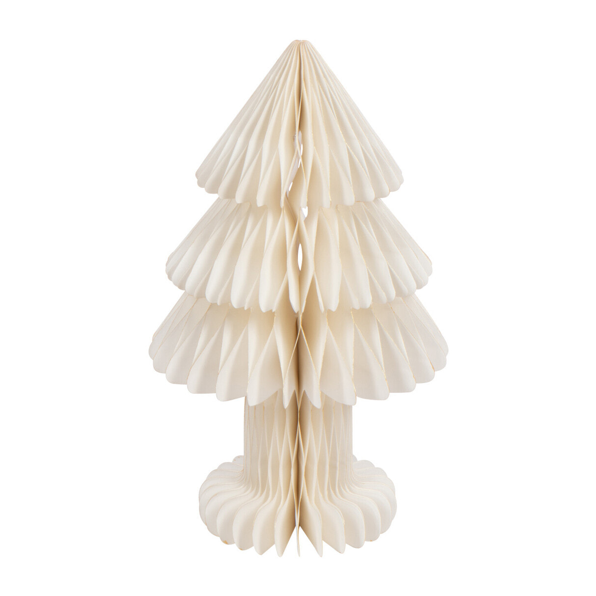 J-Line décoration Sapin De Noël Pliable - papier - blanc - medium