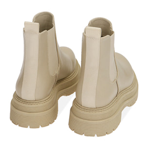 Chelsea boots panna, tacco 5 cm