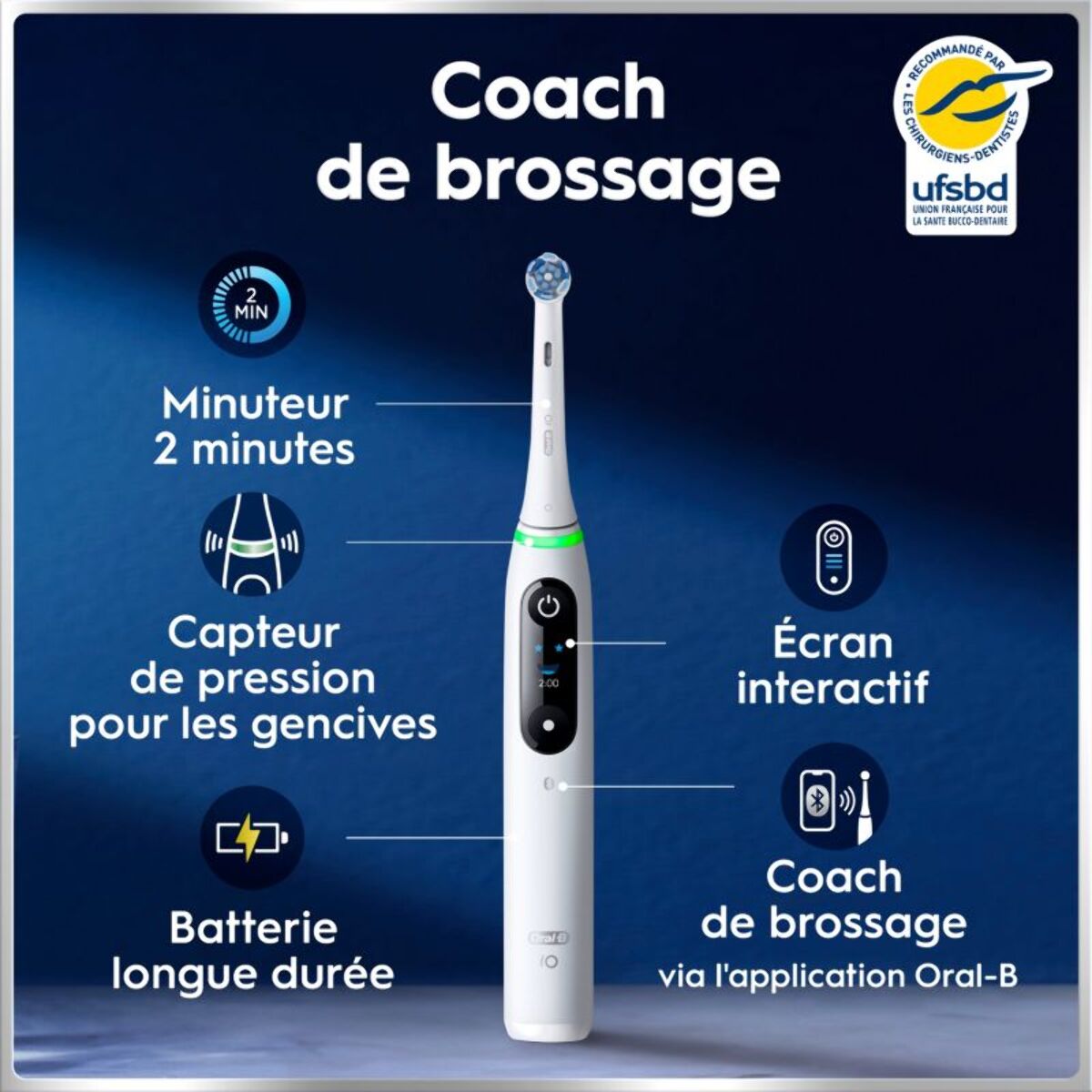 Brosse à dents électrique ORAL-B iO6 Series White Luxe Edition