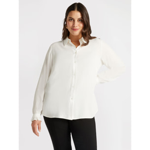 Fiorella Rubino - Camicia con viscosa LENZING™ ECOVERO™ - Bianco