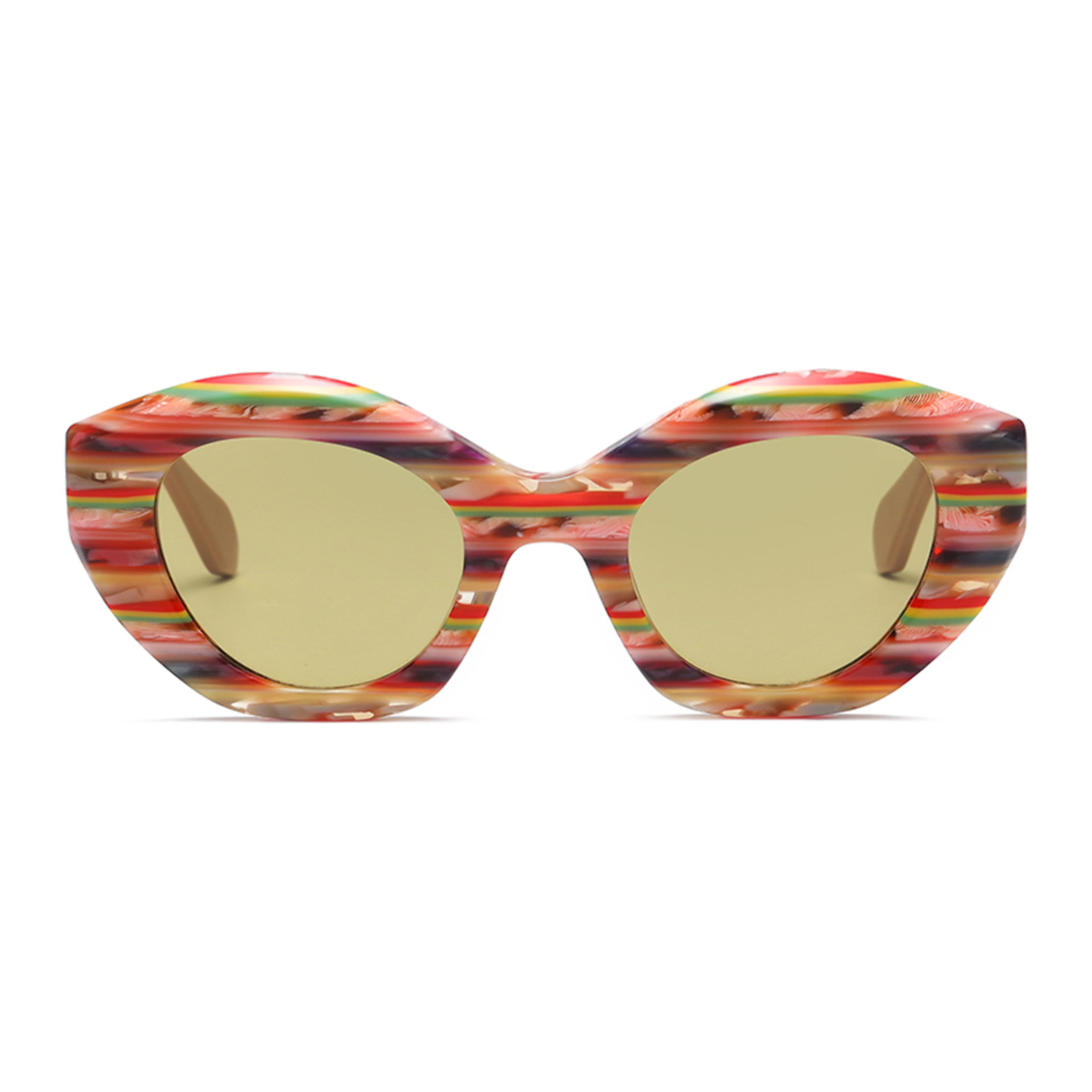 Gafas OCEAN modelo Plage Pampelonne en color Montura rosa floral con lentes amarillas
