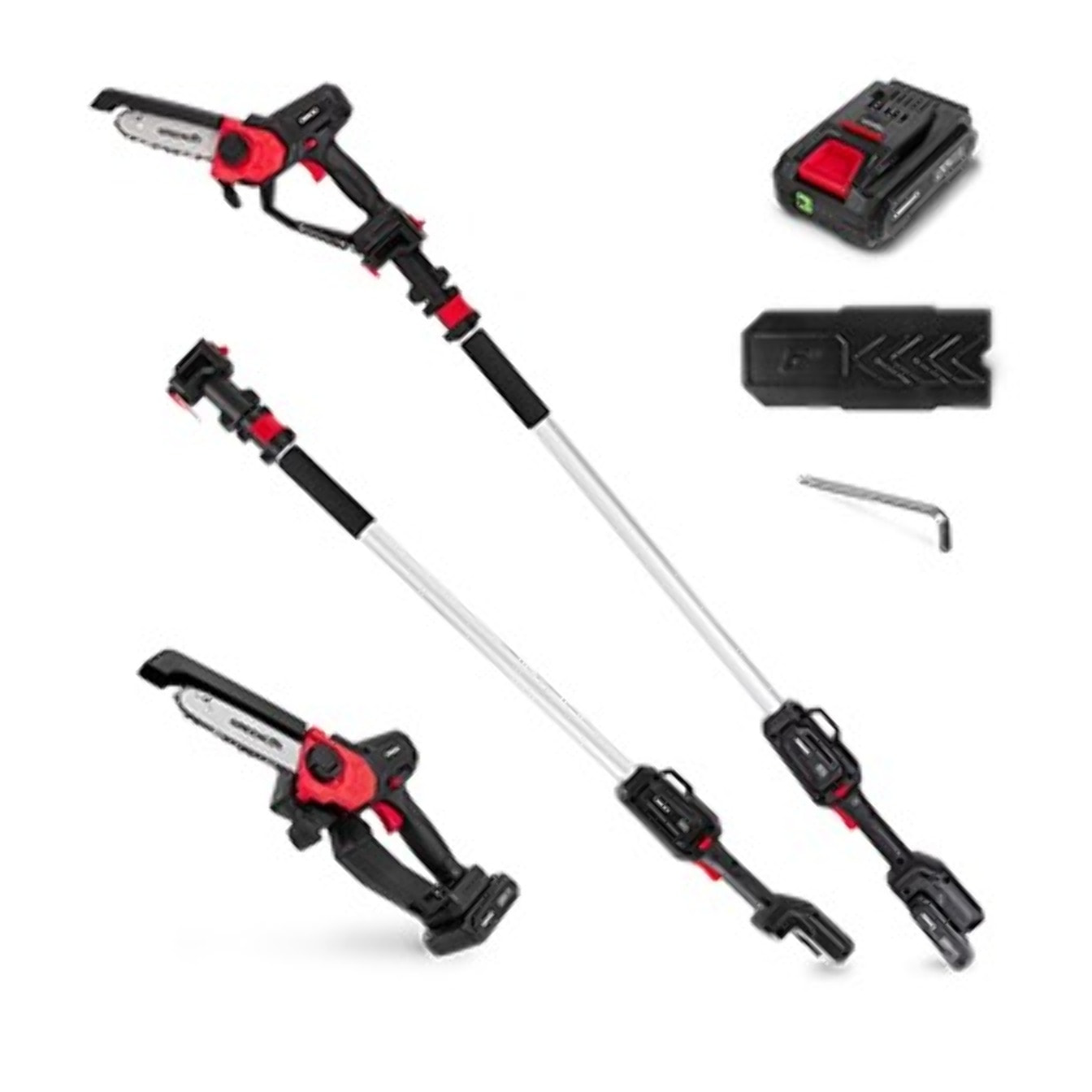 Podadora de altura telescópica batería litio 20V potente y manejable -GREENCUT PP200L