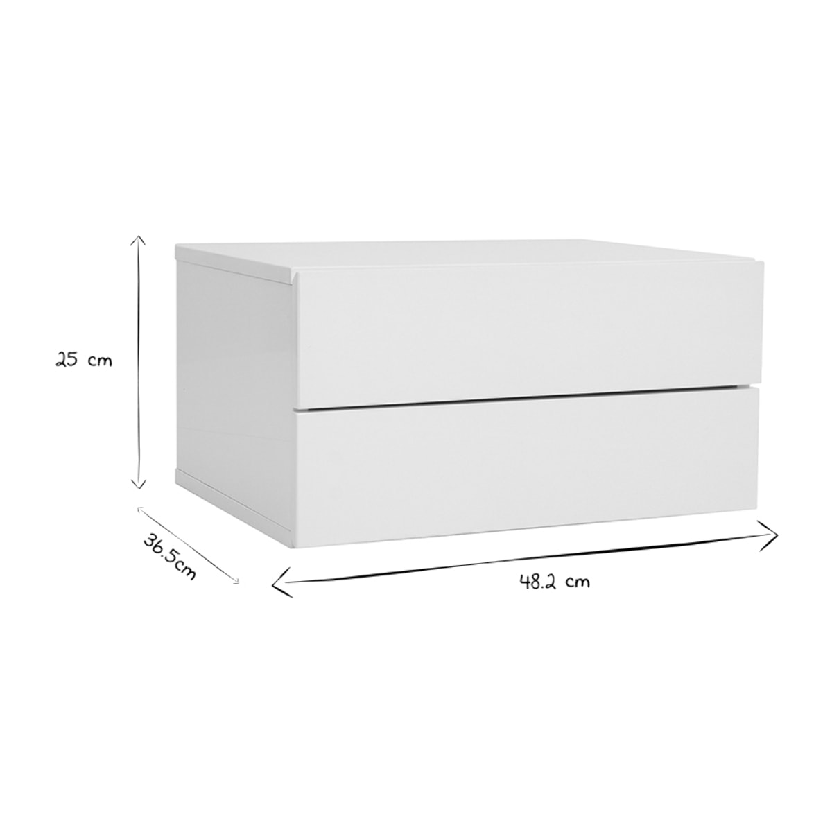 Caisson de rangement 2 tiroirs bois clair frêne MAX