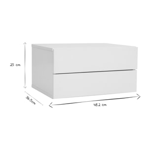 Caisson de rangement 2 tiroirs bois clair frêne MAX