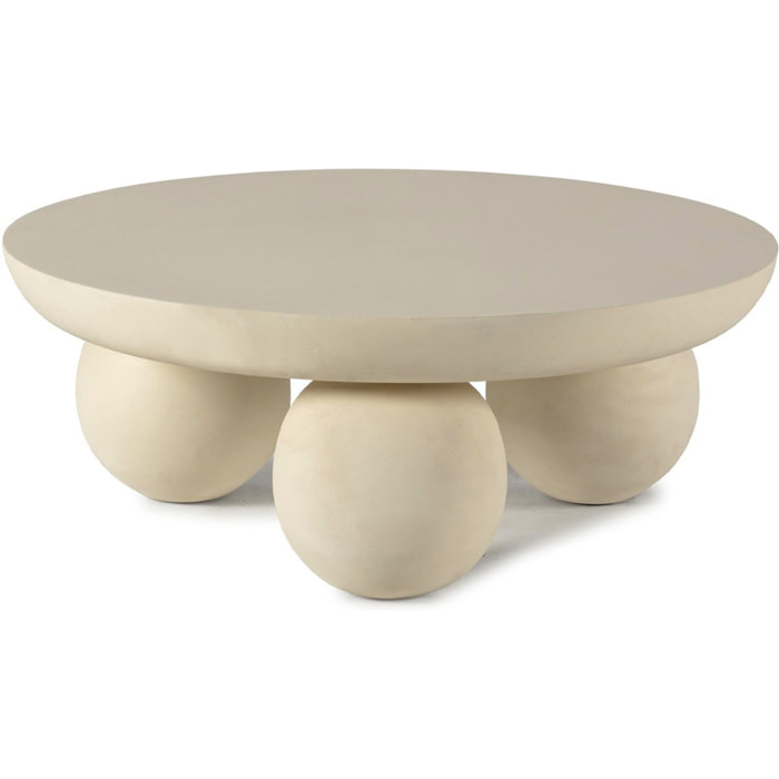 Table basse ronde en bois de manguier - VENUS