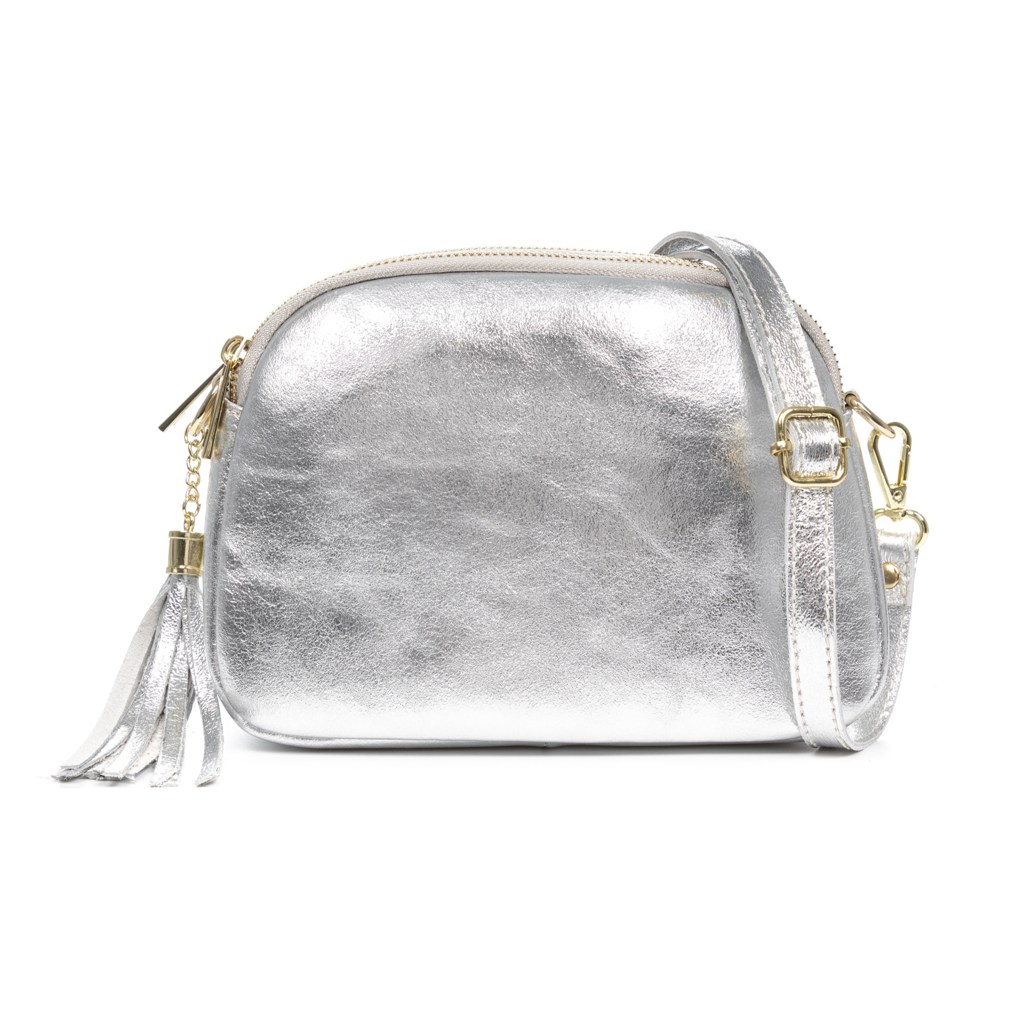 Aliminusa bolso bandolera Mujer. Piel auténtica Gamuza Lacada.