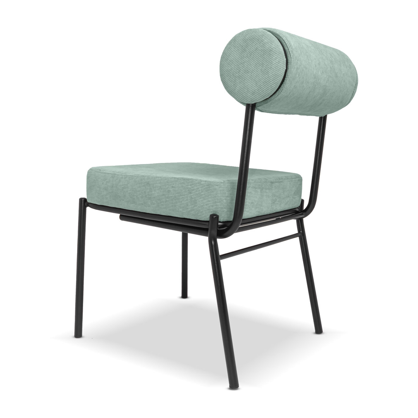 Jeju - Set di 2 sedie di design in metallo e velluto a coste